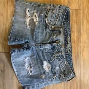 America Eagle ripped jean shorts